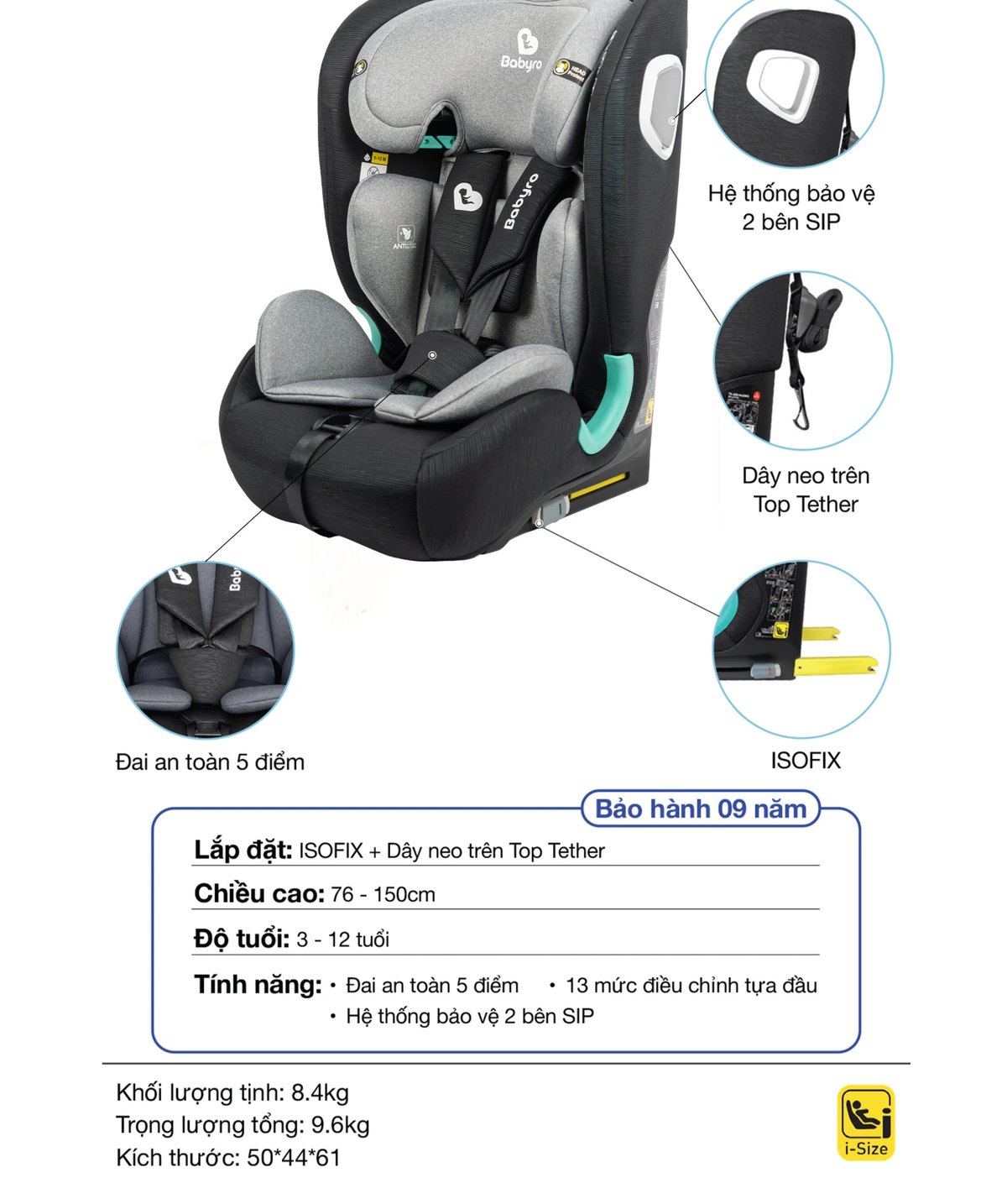 Thông số kỹ thuật Babyro i-Wing
