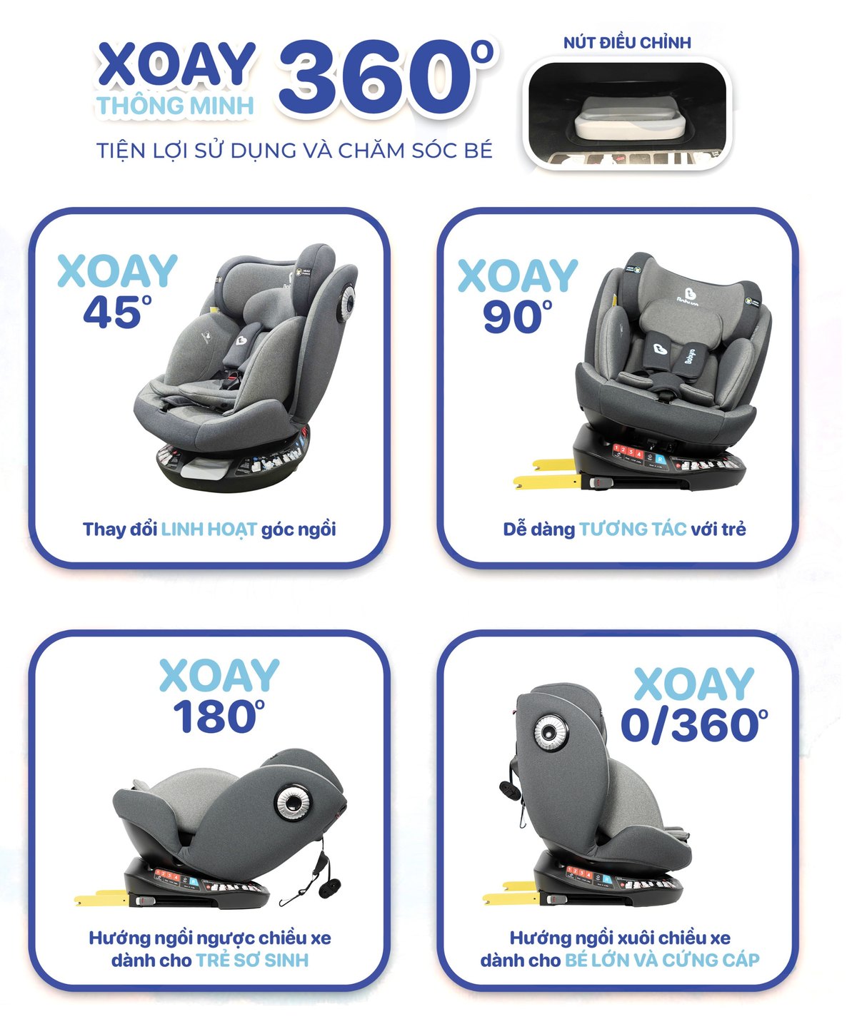Spinsafe - ghế xoay 360 độ