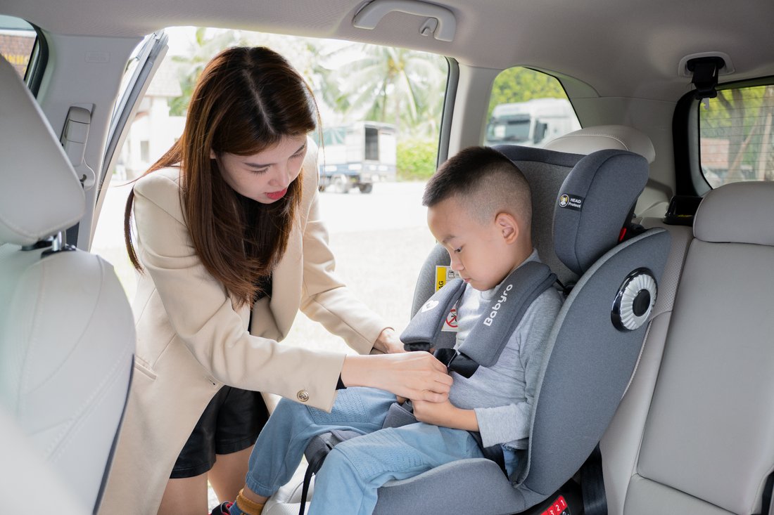 Ghế ô tô trẻ em Babyro được trải nghiệm trực tiếp tại hệ thống phân phối. Ảnh: Babyro cung cấp.