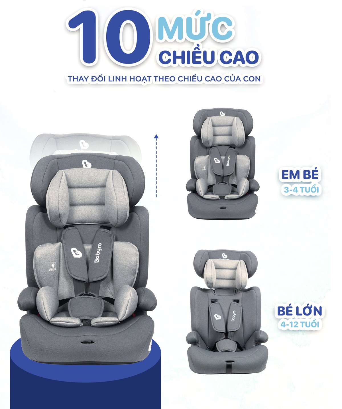 Wing - 10 mức điều chỉnh chiều cao